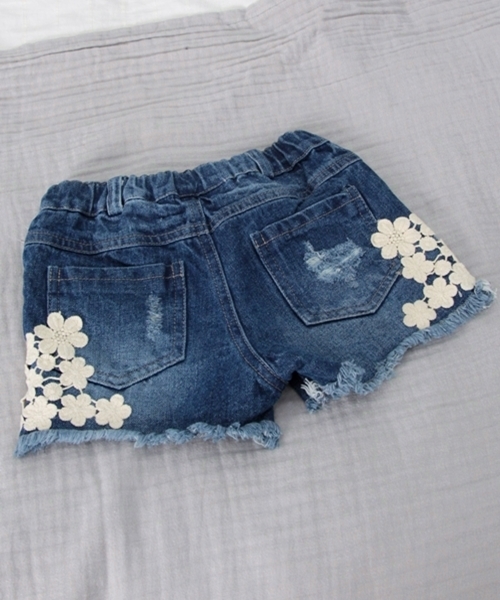 Rora（ローラ）の「レイ デニムショートパンツ（デニムパンツ・キッズ・ワンウォッシュ・110cm/140cm/120cm/100cm/130cm/90㎝/150cm）」の18枚目の写真