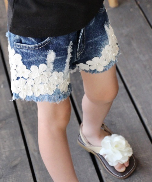 Rora（ローラ）の「レイ デニムショートパンツ（デニムパンツ・キッズ・ワンウォッシュ・110cm/140cm/120cm/100cm/130cm/90㎝/150cm）」の20枚目の写真