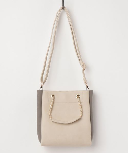 VENCEEXCHANGE(ヴァンスエクスチェンジ)の「2WAYトートバッグ(トートバッグ・レディース・スカイブルー/ブラック/オフホワイト・FREE)」の4枚目の写真