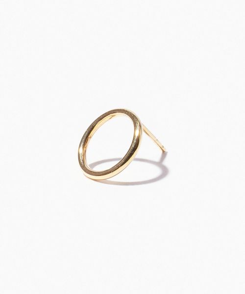 ARTIDA OUD(アルティーダウード)の「"bone" オーガニックthin サークル ピアス(ピアス(片耳用)・レディース・ゴールド・FREE)」の2枚目の写真