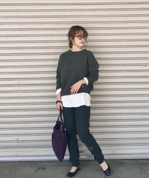 TODAYFUL（トゥデイフル）の「ラウンドヘムヤックニット（ニット/セーター・レディース・キナリ/チャコールグレー/モカ/カーキ/ピンク・FREE）」の15枚目の写真