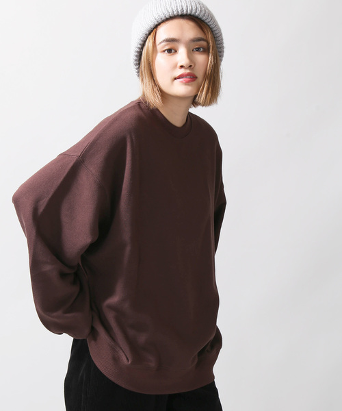 WEGO（ウィゴー）の「WEGO/デイリールーズシルエットプルオーバー（スウェット・レディース・オフホワイト/ブラウン/ブラック/ピンク・FREE）」の3枚目の写真