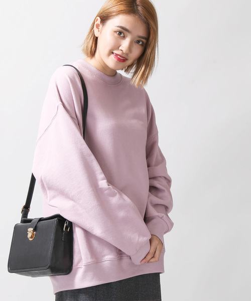 WEGO（ウィゴー）の「WEGO/デイリールーズシルエットプルオーバー（スウェット・レディース・オフホワイト/ブラウン/ブラック/ピンク・FREE）」の4枚目の写真