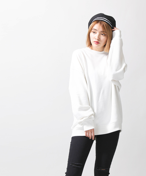 WEGO（ウィゴー）の「WEGO/デイリールーズシルエットプルオーバー（スウェット・レディース・オフホワイト/ブラウン/ブラック/ピンク・FREE）」の19枚目の写真