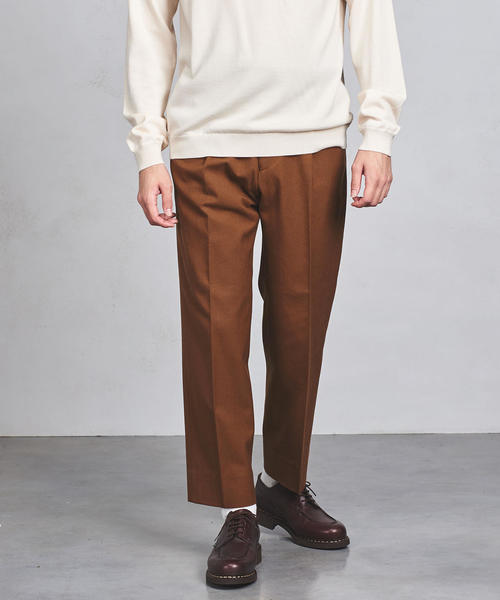 UNITED ARROWS(ユナイテッドアローズ)の「◇UAST ツイール ワンプリーツ パンツ ◆(スラックス・メンズ・ブラウン・LARGE/MEDIUM/SMALL/X-LARGE)」の1枚目の写真