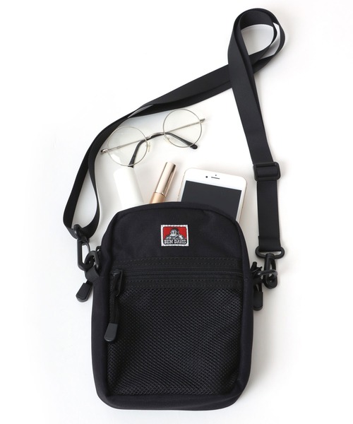 BEN DAVIS(ベンデイビス)の「BEN DAVIS/ベンデイビス ワンポイント メッシュポケット ミニショルダーバッグ/ネックポーチ(ショルダーバッグ・メンズ・ネイビー/ピンク/レッド/ブラック・FREE)」の18枚目の写真