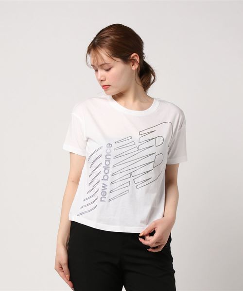 NEW BALANCE（ニューバランス）の「ニューバランス エッセンシャル90SボクシーT（Tシャツ/カットソー・レディース・ホワイト/ブラック/ネイビー・S/M/L/XL）」の2枚目の写真