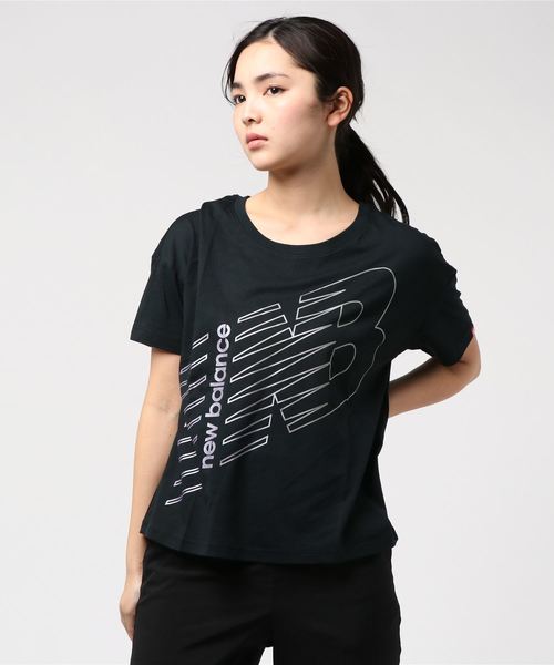 NEW BALANCE（ニューバランス）の「ニューバランス エッセンシャル90SボクシーT（Tシャツ/カットソー・レディース・ホワイト/ブラック/ネイビー・S/M/L/XL）」の3枚目の写真