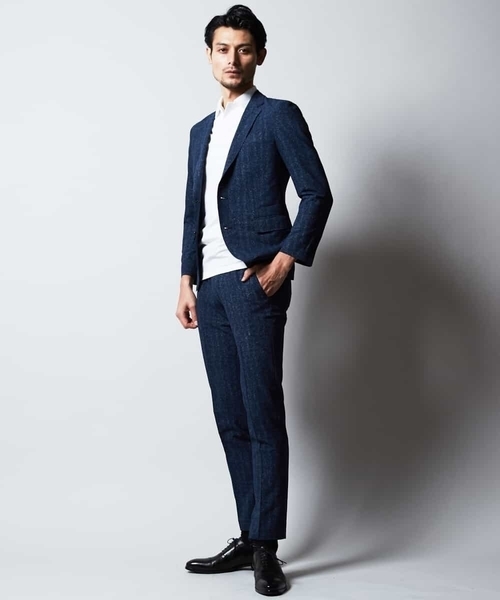 MICHEL KLEIN HOMME (ミッシェルクランオム)の「パンツ(ドピーレヘリンボン)(その他パンツ・メンズ・ネイビー/ブルー・46/48/51)」の12枚目の写真