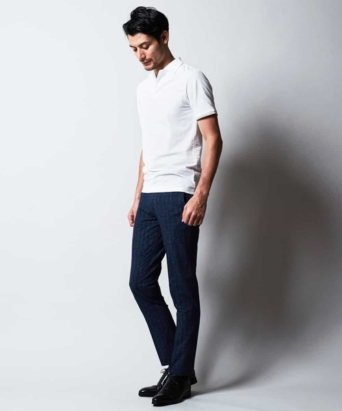 MICHEL KLEIN HOMME (ミッシェルクランオム)の「パンツ(ドピーレヘリンボン)(その他パンツ・メンズ・ネイビー/ブルー・46/48/51)」の13枚目の写真