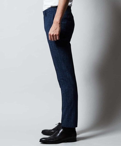 MICHEL KLEIN HOMME (ミッシェルクランオム)の「パンツ(ドピーレヘリンボン)(その他パンツ・メンズ・ネイビー/ブルー・46/48/51)」の14枚目の写真