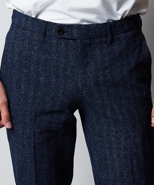 MICHEL KLEIN HOMME (ミッシェルクランオム)の「パンツ(ドピーレヘリンボン)(その他パンツ・メンズ・ネイビー/ブルー・46/48/51)」の18枚目の写真