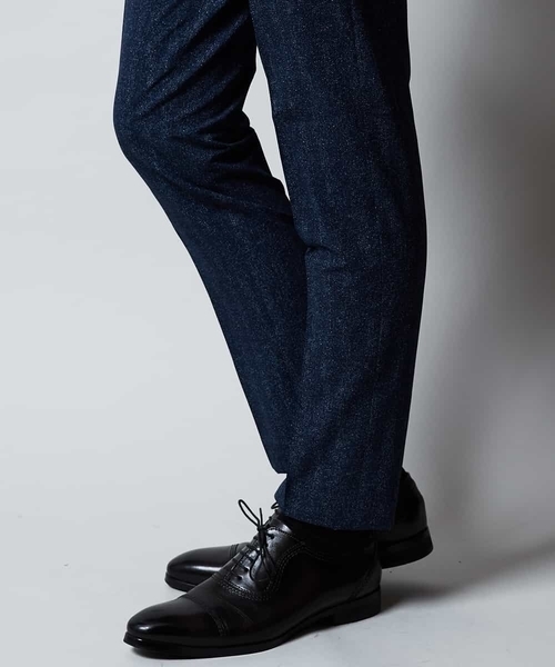 MICHEL KLEIN HOMME (ミッシェルクランオム)の「パンツ(ドピーレヘリンボン)(その他パンツ・メンズ・ネイビー/ブルー・46/48/51)」の4枚目の写真