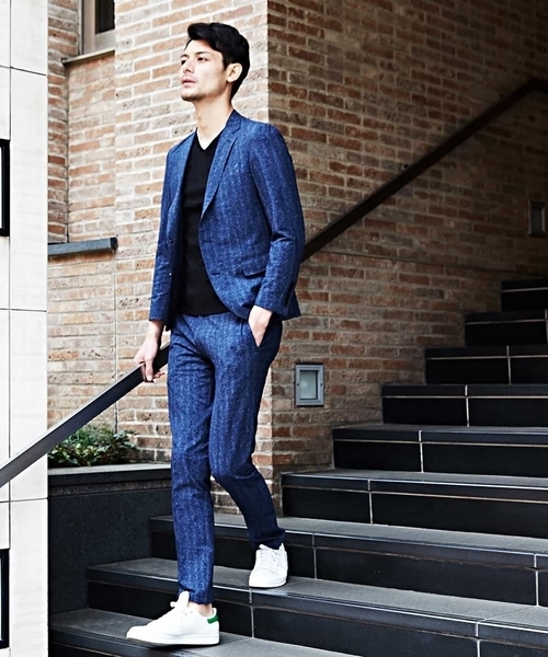 MICHEL KLEIN HOMME (ミッシェルクランオム)の「パンツ(ドピーレヘリンボン)(その他パンツ・メンズ・ネイビー/ブルー・46/48/51)」の10枚目の写真