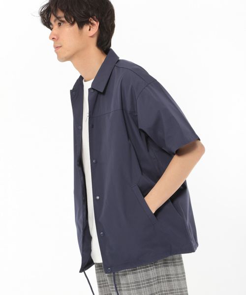 LAKOLE(ラコレ)の「半袖シャツコーチジャケット / LAKOLE(シャツ/ブラウス・メンズ・ホワイト/ライトブルー/ベージュ/ネイビー・MEDIUM/LARGE)」の4枚目の写真