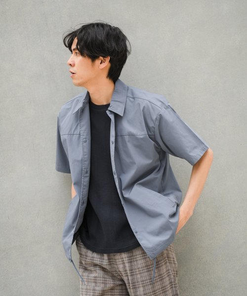 LAKOLE(ラコレ)の「半袖シャツコーチジャケット / LAKOLE(シャツ/ブラウス・メンズ・ホワイト/ライトブルー/ベージュ/ネイビー・MEDIUM/LARGE)」の3枚目の写真