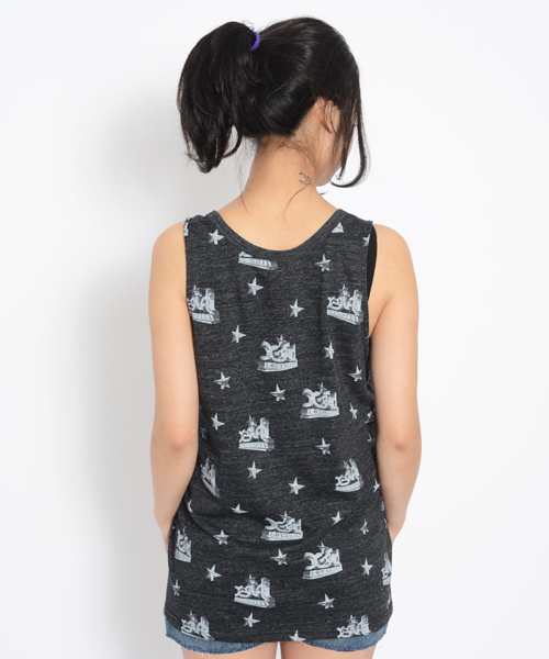 X-girl（エックスガール）の「MONUMENT TANK TUNIC（タンクトップ・レディース・ホワイト/ブラック/ネイビー・1/2）」の5枚目の写真