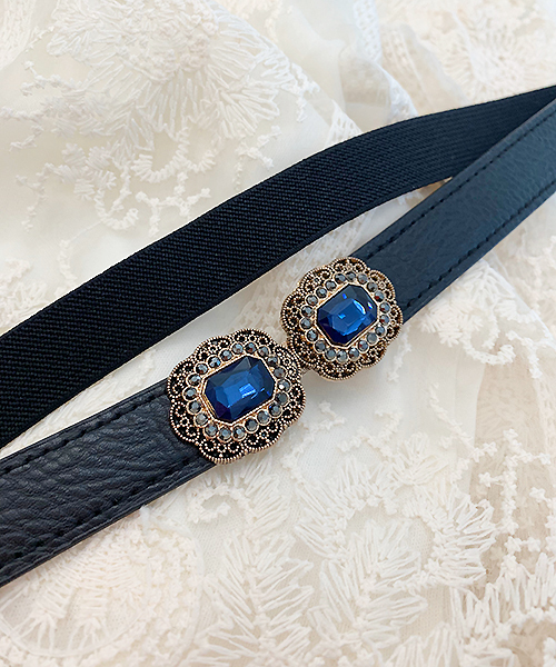 apres jour(アプレジュール)の「【apres jour×ARIAZ】レトロビジューゴムベルト(ベルト・レディース・ブラック/シルバー・FREE)」の8枚目の写真