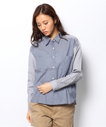 【WHO'S WHO gallery】ストライプ切替シャツ