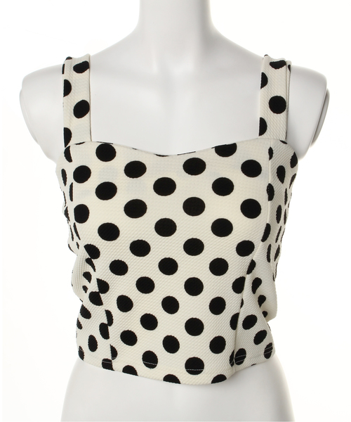 L.D.S.（エルディーエス）の「カットビスチェ（キャミソール・レディース・ネイビー系/シルバー系/ホワイト系/ブラック系・FREE）」の2枚目の写真