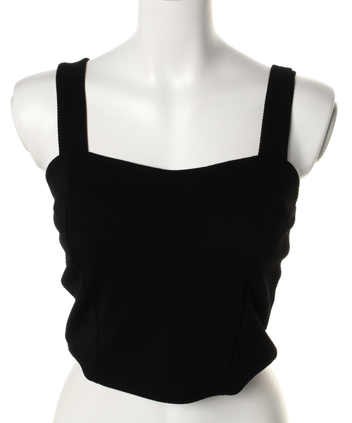 L.D.S.（エルディーエス）の「カットビスチェ（キャミソール・レディース・ネイビー系/シルバー系/ホワイト系/ブラック系・FREE）」の3枚目の写真