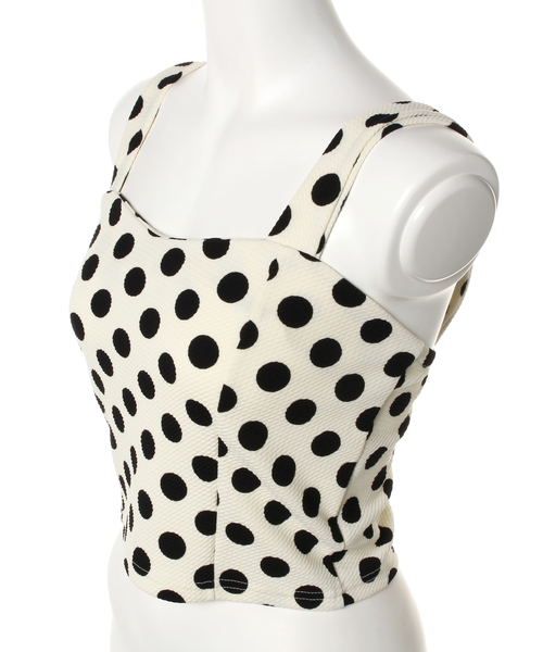 L.D.S.（エルディーエス）の「カットビスチェ（キャミソール・レディース・ネイビー系/シルバー系/ホワイト系/ブラック系・FREE）」の10枚目の写真