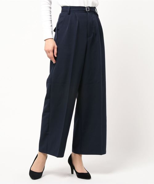 KOBE LETTUCE（コウベレタス）の「アンクル丈orフルレングス2type　とろみ素材ベルト付ワイドパンツ【セットアップOK】（その他パンツ・レディース・ブラウン系その他/ベージュ系その他/ブルー系その他/ピンク系その他/ブラウン系その他2/ベージュ系その他2/ブルー系その他2/ピンク系その他2/グリーン系その他2/ブルー系その他3/ピンク系その他3/ネイビー/ライトピンク/アイボリー/ホワイト系その他/オリーブ・1/2）」の9枚目の写真