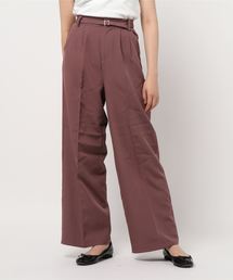 KOBE LETTUCE | とろみ素材ベルト付ワイドパンツ[M2570](その他パンツ)
