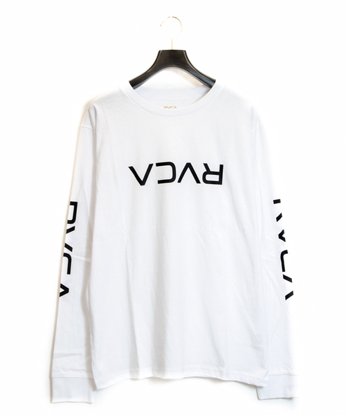 RVCA(ルーカ)の「RVCA-BIG FLIP RVCA LS TEE(AJ042054)(Tシャツ/カットソー・メンズ・ホワイト/ブラック・M/L)」の2枚目の写真