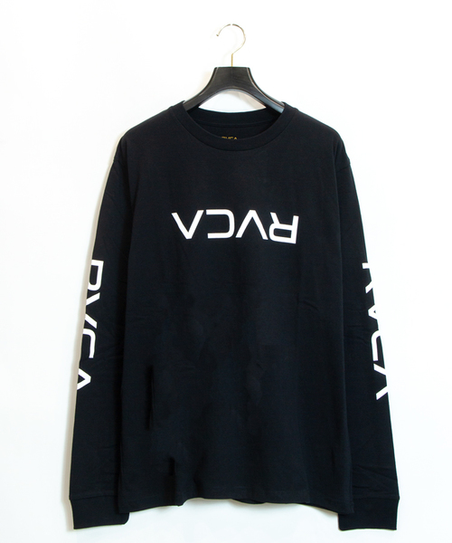 RVCA(ルーカ)の「RVCA-BIG FLIP RVCA LS TEE(AJ042054)(Tシャツ/カットソー・メンズ・ホワイト/ブラック・M/L)」の1枚目の写真