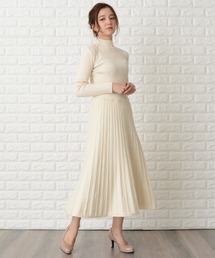 ケーブルニットロングスカート