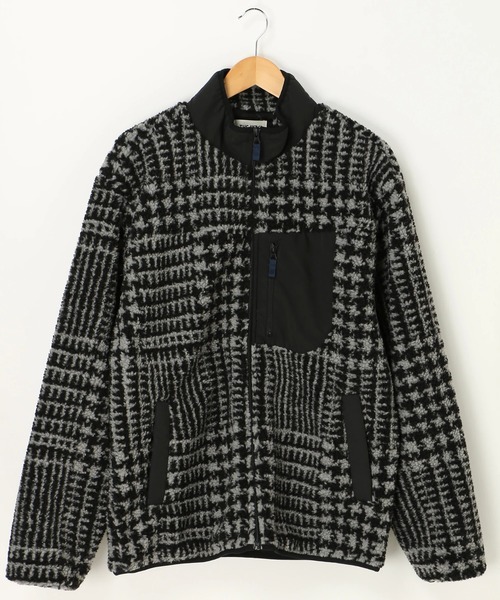 THE HITSS(ヒッツ)の「【THE HITSS】チェック柄 ボア 配色ポケット スタンドブルゾン(ブルゾン)」|グレー系その他