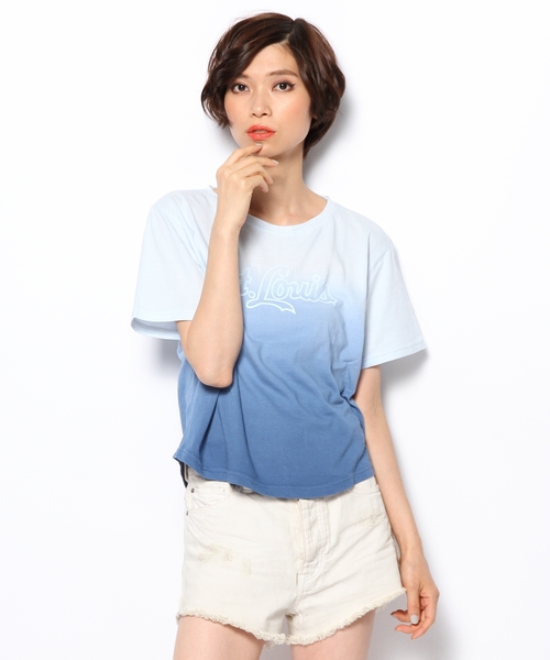 LB-03(エルビー・ゼロスリー)の「【MLB by LB-03】MLB グラデダイ SL TEE(Tシャツ/カットソー・レディース・ピンク系/ブルー系・FREE)」の2枚目の写真
