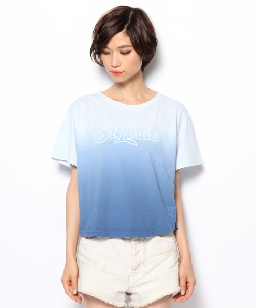 LB-03(エルビー・ゼロスリー)の「【MLB by LB-03】MLB グラデダイ SL TEE(Tシャツ/カットソー・レディース・ピンク系/ブルー系・FREE)」の3枚目の写真