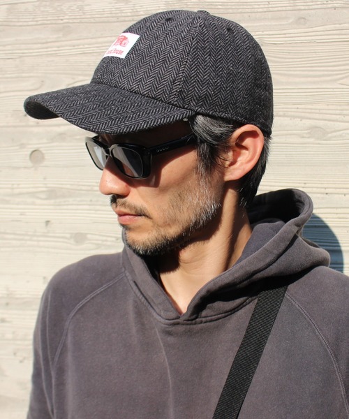 DEAD TOUR TRUCKING（デッドツアートラッキング）の「ヘリンボーン　ベースボールキャップ（キャップ・レディース・チャコール/ブラウン・FREE）」の4枚目の写真