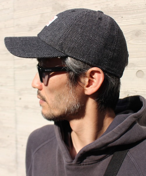 DEAD TOUR TRUCKING（デッドツアートラッキング）の「ヘリンボーン　ベースボールキャップ（キャップ・レディース・チャコール/ブラウン・FREE）」の5枚目の写真