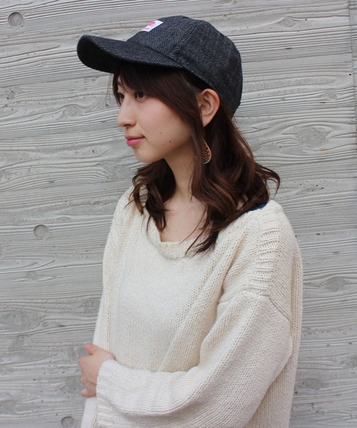 DEAD TOUR TRUCKING（デッドツアートラッキング）の「ヘリンボーン　ベースボールキャップ（キャップ・レディース・チャコール/ブラウン・FREE）」の6枚目の写真