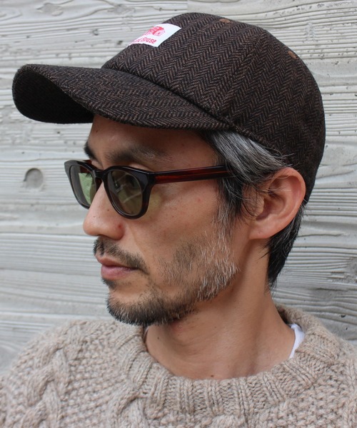 DEAD TOUR TRUCKING（デッドツアートラッキング）の「ヘリンボーン　ベースボールキャップ（キャップ・レディース・チャコール/ブラウン・FREE）」の9枚目の写真