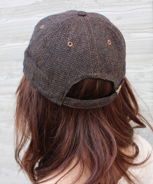 DEAD TOUR TRUCKING（デッドツアートラッキング）の「ヘリンボーン　ベースボールキャップ（キャップ・レディース・チャコール/ブラウン・FREE）」の12枚目の写真
