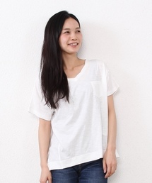 coen | スラブVネックカットソー(Tシャツ/カットソー)