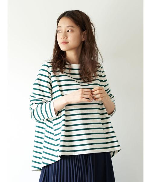 AMERICAN HOLIC(アメリカンホリック)の「ボーダーAラインフレアプルオーバー *(Tシャツ/カットソー・レディース・ブラック/ネイビー/オフホワイト/ピンク/ブルー/グリーン/LT.Gray・MEDIUM/LARGE)」の22枚目の写真