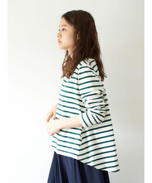 AMERICAN HOLIC(アメリカンホリック)の「ボーダーAラインフレアプルオーバー *(Tシャツ/カットソー・レディース・ブラック/ネイビー/オフホワイト/ピンク/ブルー/グリーン/LT.Gray・MEDIUM/LARGE)」の21枚目の写真