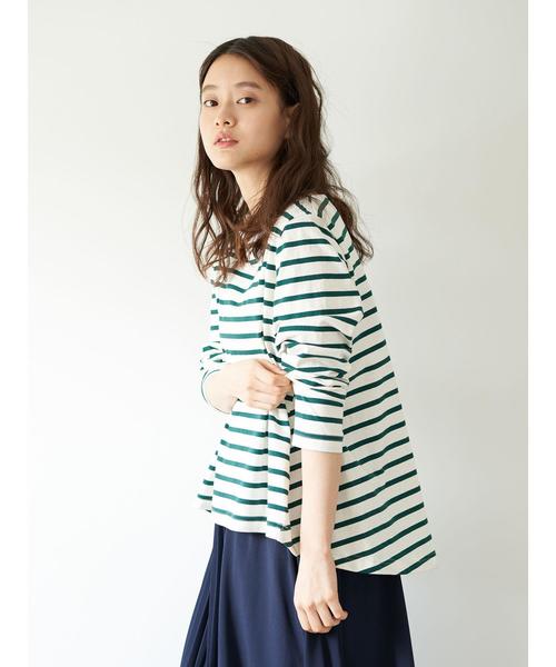 AMERICAN HOLIC(アメリカンホリック)の「ボーダーAラインフレアプルオーバー *(Tシャツ/カットソー・レディース・ブラック/ネイビー/オフホワイト/ピンク/ブルー/グリーン/LT.Gray・MEDIUM/LARGE)」の20枚目の写真
