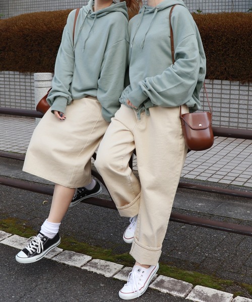 PairPair（ペアペア）の「カラバリ裏毛ドロストパーカー（パーカー・レディース・ライトブルー/ブラック/ライトグリーン/アイボリー/モカ・FREE）」の9枚目の写真