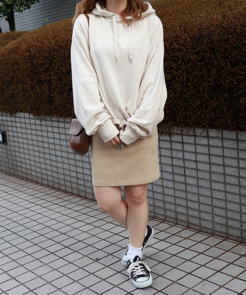 PairPair（ペアペア）の「カラバリ裏毛ドロストパーカー（パーカー・レディース・ライトブルー/ブラック/ライトグリーン/アイボリー/モカ・FREE）」の11枚目の写真