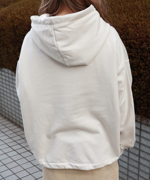 PairPair（ペアペア）の「カラバリ裏毛ドロストパーカー（パーカー・レディース・ライトブルー/ブラック/ライトグリーン/アイボリー/モカ・FREE）」の14枚目の写真