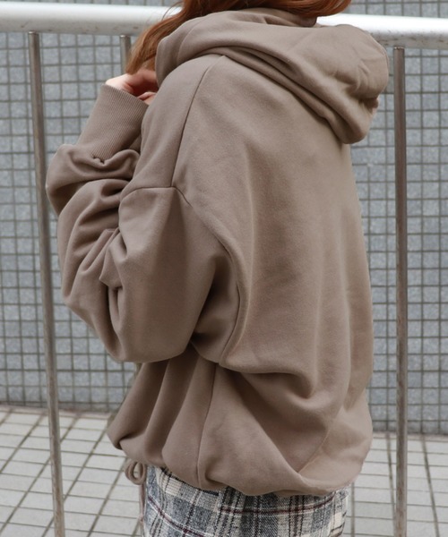 PairPair（ペアペア）の「カラバリ裏毛ドロストパーカー（パーカー・レディース・ライトブルー/ブラック/ライトグリーン/アイボリー/モカ・FREE）」の17枚目の写真