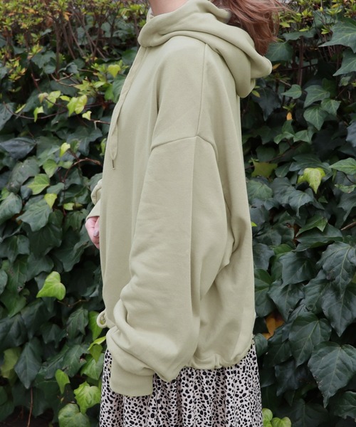 PairPair（ペアペア）の「カラバリ裏毛ドロストパーカー（パーカー・レディース・ライトブルー/ブラック/ライトグリーン/アイボリー/モカ・FREE）」の21枚目の写真