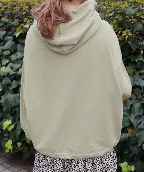 PairPair（ペアペア）の「カラバリ裏毛ドロストパーカー（パーカー・レディース・ライトブルー/ブラック/ライトグリーン/アイボリー/モカ・FREE）」の22枚目の写真