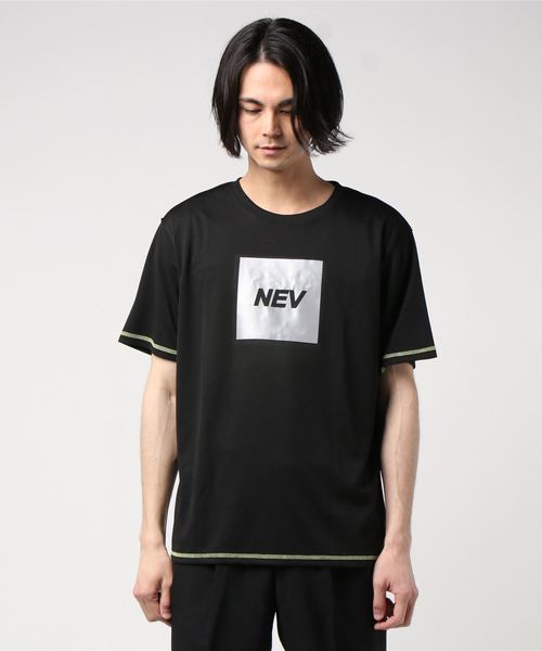 NEV(ネブ)の「DRY MESH リフレクターロゴプリント 半袖Tシャツ カットソー(Tシャツ/カットソー・メンズ・ネイビー/ブラック/オフホワイト・L/XL/M)」の19枚目の写真